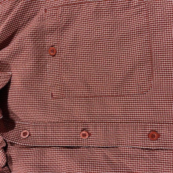 The North Face Shirt Mens XXL Plaid Short Sleeve Button Up Red Checkered - Picture 7 of 11